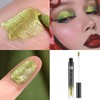 DE'LANCI Green Glitter Liquid Eye Shadow, Bright Glitter Eye Make-Up,