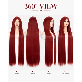 Rose bud Halloween Cosplay Wig Red Sally Costume Wigs for Women
