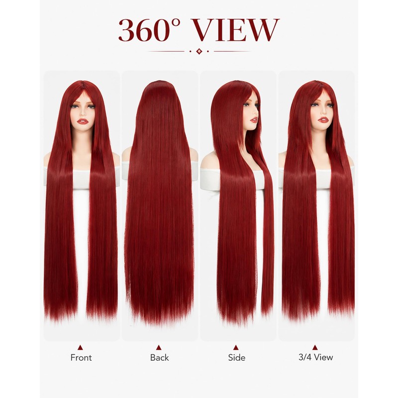 Rose bud Halloween Cosplay Wig Red Sally Costume Wigs for