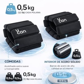 U can Kit de Pilates para Casa con aro, Pelota de 25 cm, Mancuernas de 1 kg, Polainas de 0.5 kg y Bandas de Resistencia de 3 Niveles. En Colores Verde