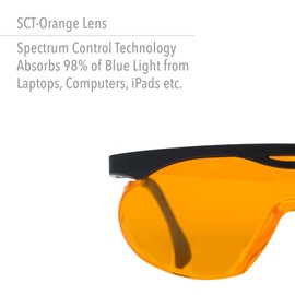 Honeywell Uvex Skyper Blue Light Blocking Computer Glasses with SCT-Orange Lens, (S1933X), S1933X-3 (3 Count)
