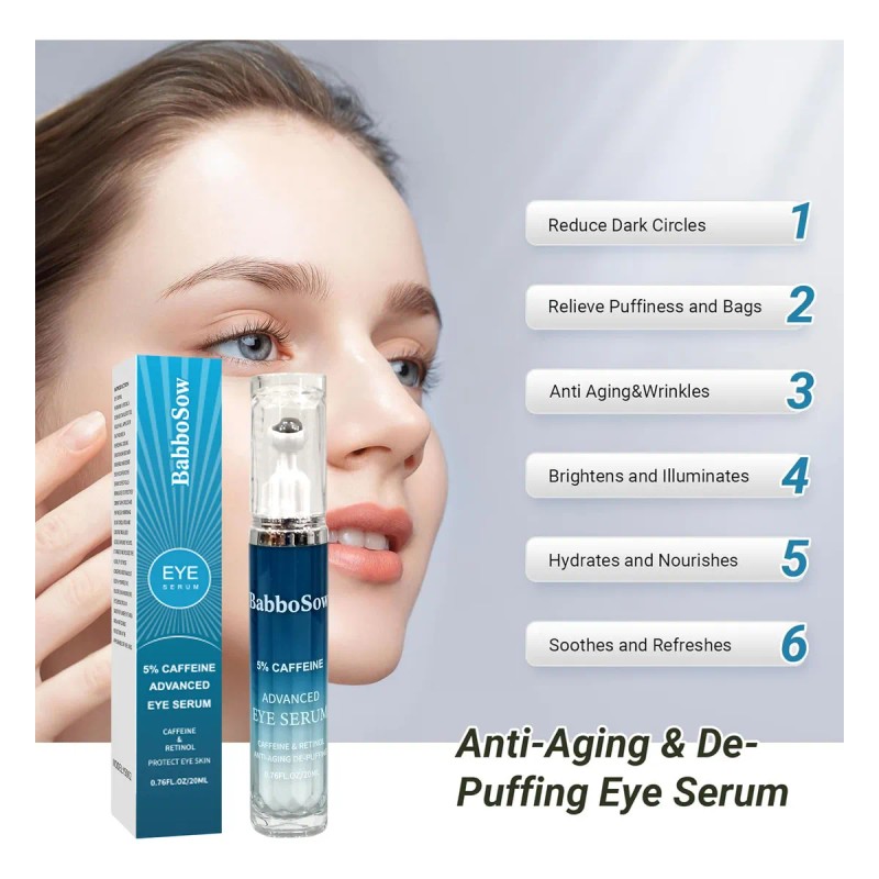2pcs Crema De Ojos Con Cafeína Para Antienvejecimiento Todo Tipo