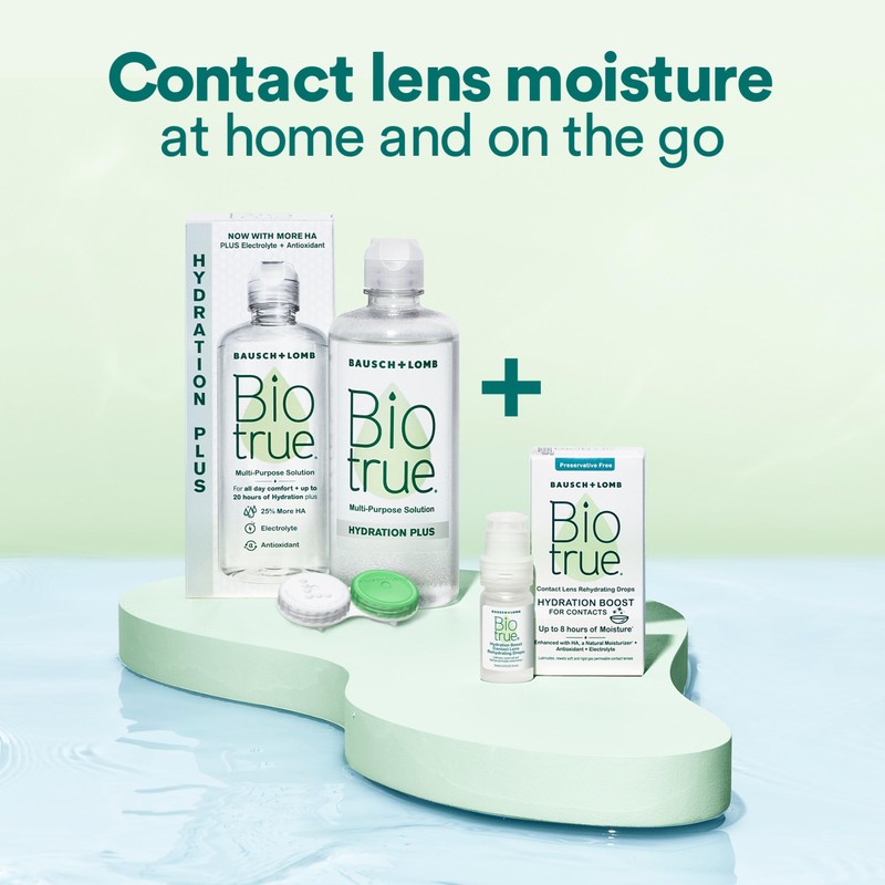 Biotrue Hydration Plus Contact Lens Solution, Multi-Purpose for Soft Lenses,