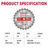 10 Pack Circular Saw Blade 7-1/4" 24T with 5/8" Arbor,