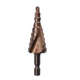 Spiral Grooved Step Drill Bit, M35 High-Speed Steel 4-20mm 4-32mm Cobalt-containing Spiral Pagoda Drill, Drill and Enlarge Hole for Wood Metal Stainless Steel (4-20mm)