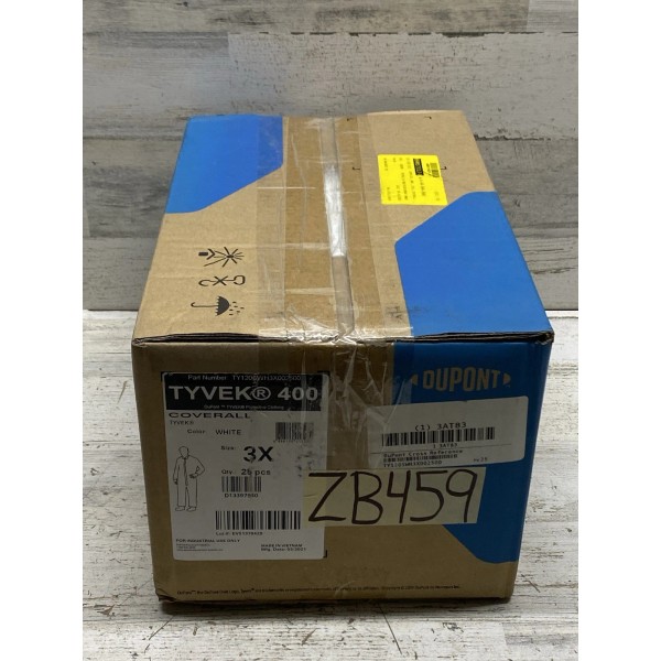 Dupont Tyvek 400 Disposable Protective Coverall Kit 3X - 25