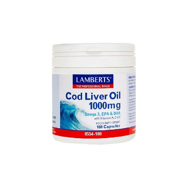Lamberts Cod Liver Oil 1000mg 180 Caps