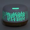Desktop Humidifier 300ml Wood Grain Design Low Noise Aromatherapy Humidifier