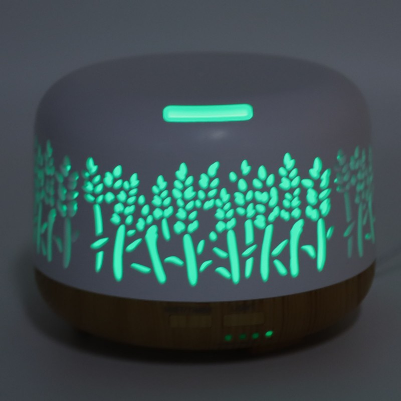 Desktop Humidifier 300ml Wood Grain Design Low Noise Aromatherapy Humidifier