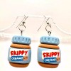 Handmade Skippy Peanut Butter Earrings - PB & J Earrings