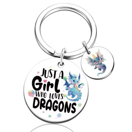 UVIBEW Dragon Gifts for Women Girls Dragon Keychain Birthday Gifts for Dragons Lovers Toothless Keychain Dragons Stuff for Women Jewelry Cool Christmas Gift