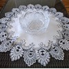 Galleria di Giovanni Silver Gray Lace Doily Round 24 Inch
