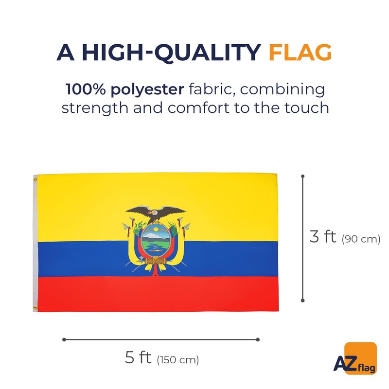 Ecuador Flag 3' x 5' - Ecuadorian flags 90 x