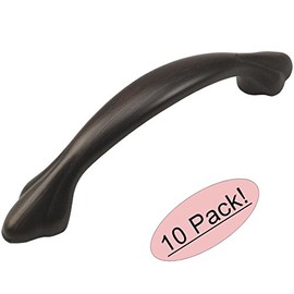 10 Pack - Cosmas 3475ORB Oil Rubbed Bronze Cabinet Hardware Handle Pull - 3" Hole Centers
