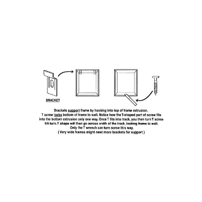 T-Lock security hangers locking hardware set for (25) wood or