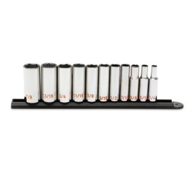 GEARWRENCH HIVIZ 11 Piece Deep Socket Set - 3/8in Drive | SAE | 6 Point | 80555H