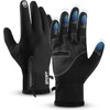 AURUZA Winter Touchscreen Gloves Winter Gloves for Women Men Cycling Gloves Men Winter Cycling Gloves Man Winter Sports Gloves Outdoor Gloves Waterproof Black XL