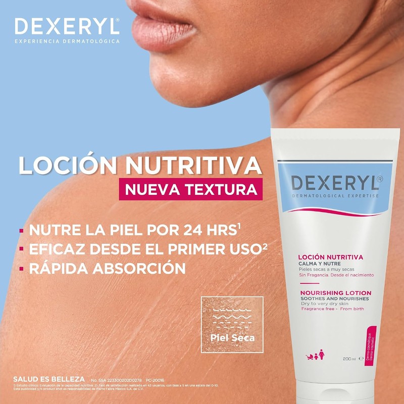 Dexeryl Loción Hidratante Nutritiva Piel Seca y Muy Seca Nutre