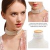 Pearl Necklace for Women 1920s Layered Pearl Choker Necklace Multilayer