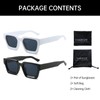 YAMEIZE Vintage Rectangular Sunglasses for Men Women Retro Square Sunglasses