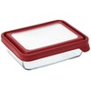 Anchor Hocking TrueSeal Glass Food Storage Container with Lid, Cherry,