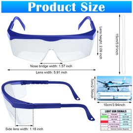 Saysurey Aviation Flight Training Glasses Adjustable View Limiting Goggles Device with Glasses Box and Tag (Blue)