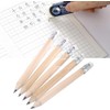 5 Piece Brown Round Pencils, HB Graphite Pencils Wood Pencils,Wood