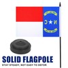 JBSJBS USA North Carolina Desk Flag 12" Solid Pole Deluxe