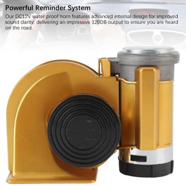 12V Car Horn Kit, Loud 120DB Water Proof Air Snail Horn Replacement with Relay, Universal for Motorcycle Boat Trucks Van