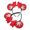 SAFIGLE 2pcs Christmas Snowflake Bow Headband for Women Festive Holiday
