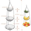 3 Tier Fruit Basket, Vegetable Kitchen Storage Basket Chain Hanging