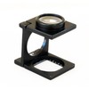 Binger 8x folding magnifier metal optical glass linen tester compact