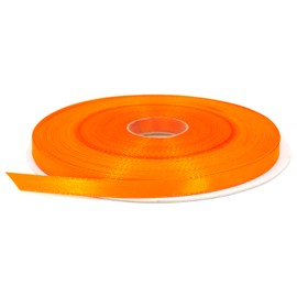 Stuffvisor Satin Orange Ribbon - 1/4 inch x 50 Yards, Double Face Solid Color Ribbon Roll, 100% Polyester Ribbon for Gift Wrapping, Crafts, Hair and Multiple Decorations