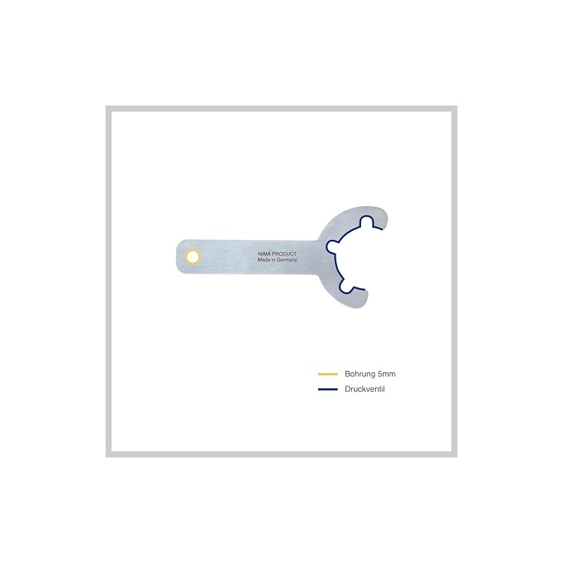 Gas Bottle Key - Made in Germany - Stainless Steel