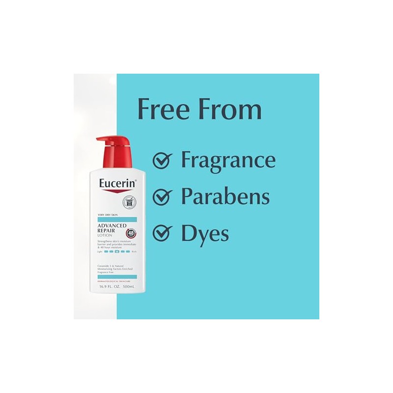 Eucerin Advanced Repair Body Lotion, 16.9 Fl Oz Pump Bottle