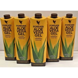 Forever Living 5 bottles Forever Living Aloe Vera Gel/Drink 1 Liter ea. Kosher/Halal