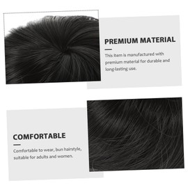 Healeved Synthetic Hair Bun Wig Hairpiece Chignon Tool 1 Pack Messy Curly Style for Women Creative Headdress for Everyday Use