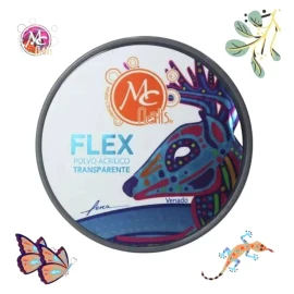 Mc Nails Flex Polvo Acrílico Básico 1 Onza. Uñas Acrílicas. Transparente