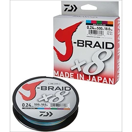 DAIWA J-Braid 8 Braid 0.10 mm, 6.0 kg / 13.0 lbs, 300 m Multicoloured