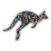 JJH Inc Magnet Cheerful Kangaroo Flexible Vinyl Magnet Waterproof Car Magnetic Bumper Sticker 5"