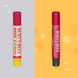 Burt's Bees 100% Natural Moisturizing Lip Shimmer, Rhubarb - 1 Tube