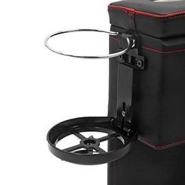 Ruilogod Red Black Cuero Faux Cuero Asiento de Asiento Gancho Relleno Pocket Catcher Almacenamiento Organizador (id cca 029 c28 017 ce2               
