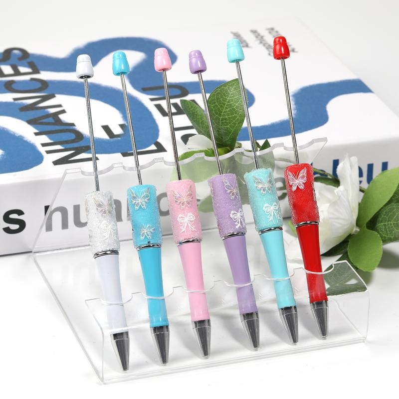 【P206】5pcs Beadable Pens pearl flower shape:_SL307005