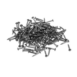 200pcs Tiny Wooden Nails for DIY Craft Projects, Antique Drawer Repairing, Mini Boxes Decorative Accessories (1×8mm/0.04×0.3in) Color: Black/Metallic Dark Gray