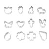 Elegauit Stainless Steel Animal Shape Cookie Cutter Set Large Baking