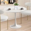 SoarFlash White Round Dining Table, 24" Tulip Table 2-4 People