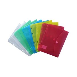 EXXO by HFP 35000 Dokumententasche A5 quer mit Abheftrand, farblich sortiert, 220 mm x 175 mm