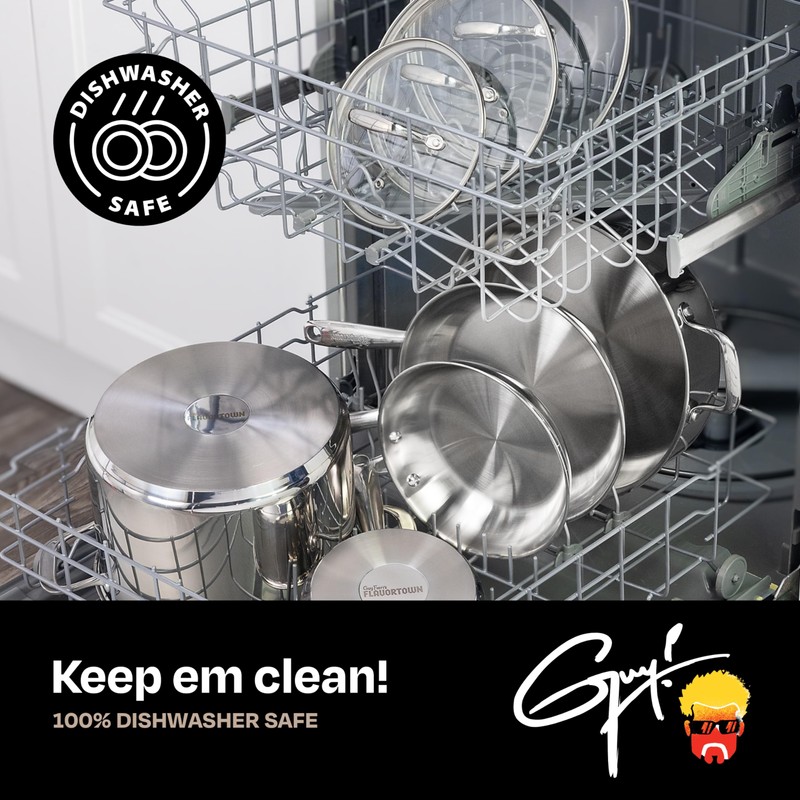 Guy Fieri's Flavortown 3.2-Quart Stainless Steel Sauce Pan with Tempered