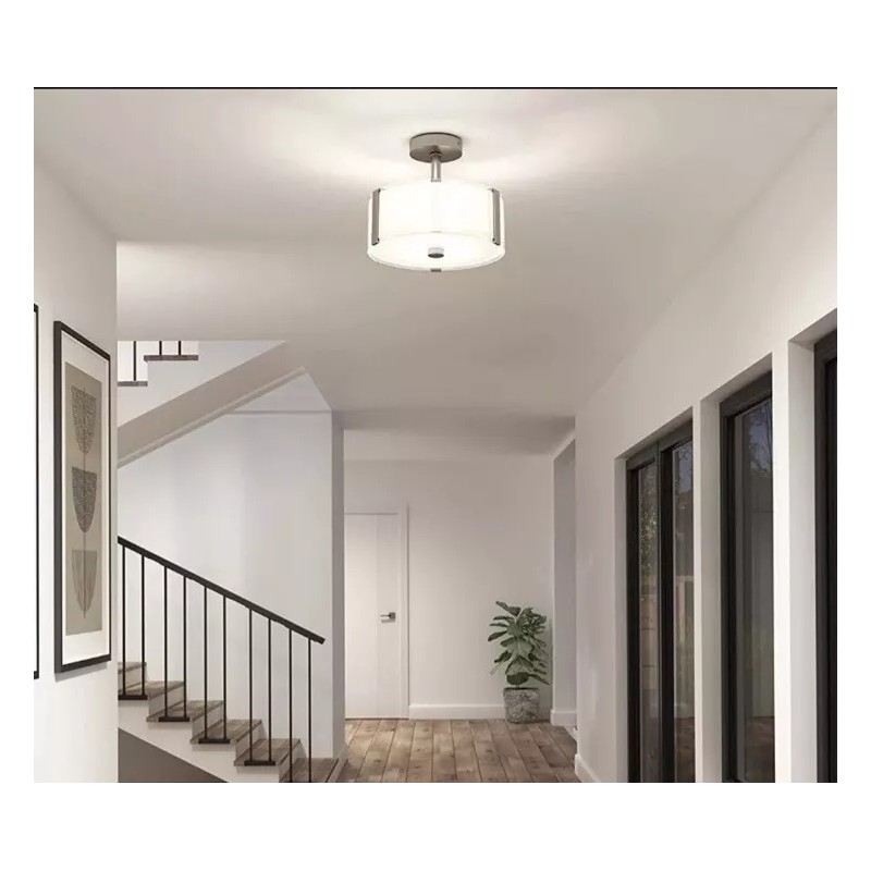 DSI Lighting Bronze LED Semi-flush Mount ~NIB 13.8” Wide X