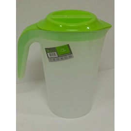 ECO Semi-Transparent Plastic 2 litres Jug, High Durable Unbreakable Plastic, Ideal for Picnics, Camping Trips, and Indoor (Green)